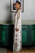 Mehuish Ochre Forest Whisper Printed Embroidered Kaftan